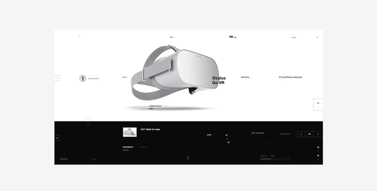 VR - Product landing