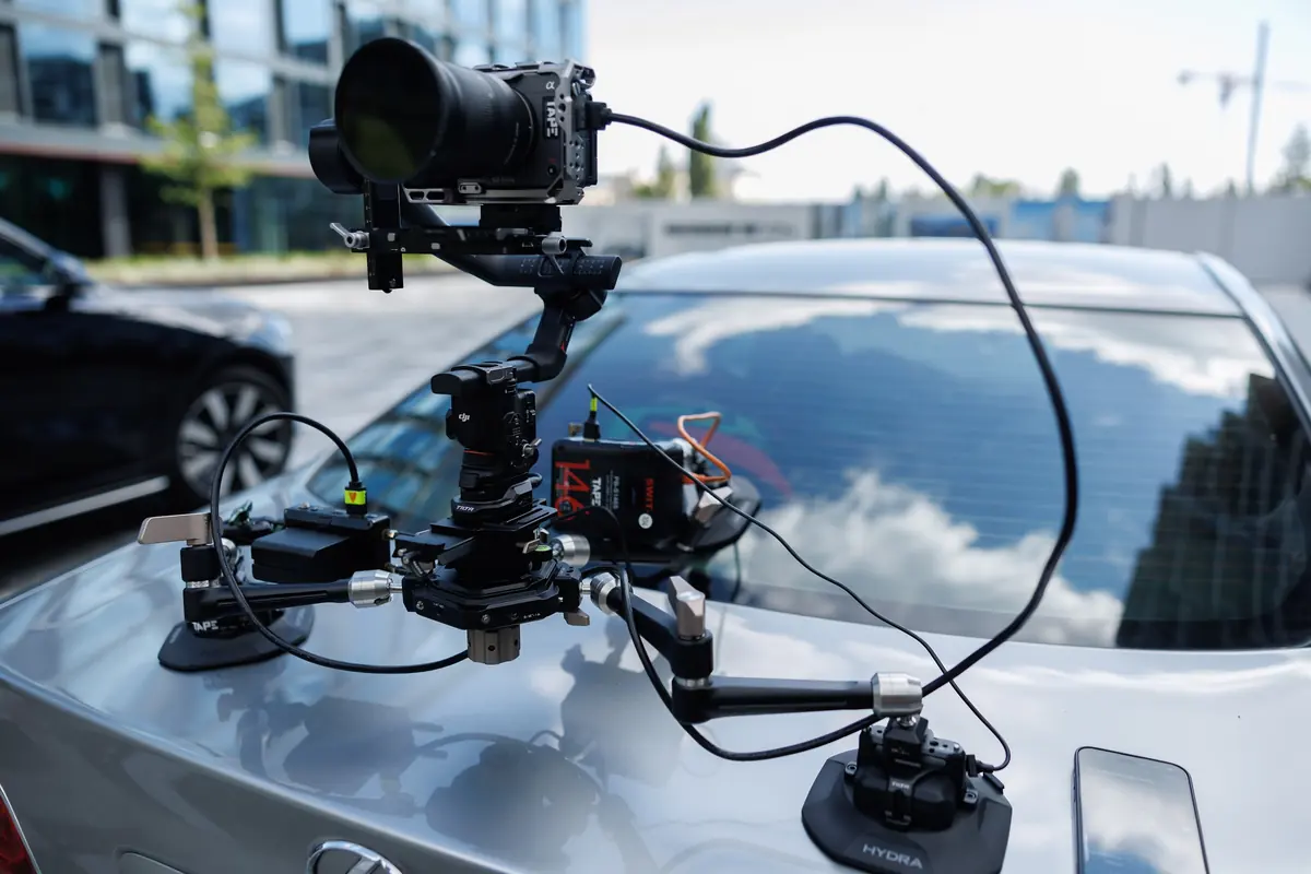 Camera mounted on a car