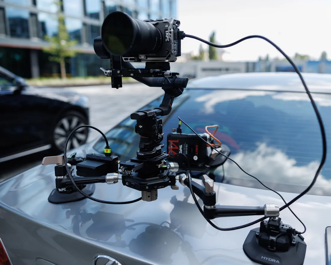Camera rig on a car
