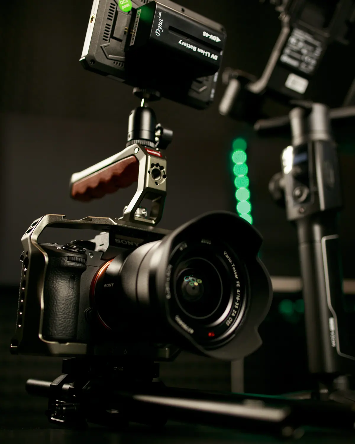 Cinema camera on a stabilizer