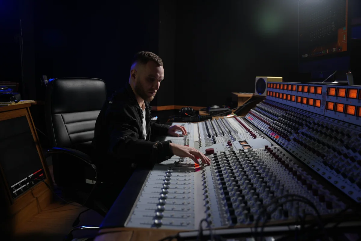 Engineer at the console in the Master Room
